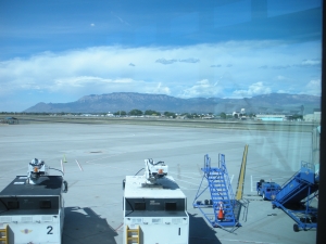 Sandias from the Sunport (it's too sunny to be an airport!)